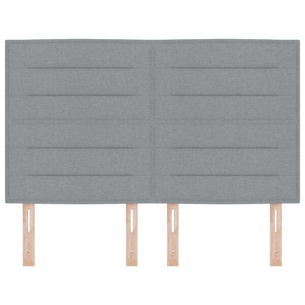 vidaXL Testiera con testiera Grigio chiaro 144 cm Pelle Sintetica