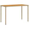 vidaXL Tavolo Giardino Piano Legno Acacia Beige 115x54x74cm Polyrattan