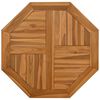 vidaXL Piano per Tavolo 70x70x2,5 cm Ottagonale Legno Massello di Teak