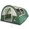 vidaXL Tenda da Campeggio a Tunnel per 4 Persone Verde Impermeabile