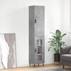 vidaXL Credenza Grigio Cemento 34,5x34x180 cm in Legno Multistrato