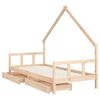 vidaXL Giroletto Bambini con Cassetti 90x200 cm Legno Massello di Pino