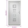 vidaXL Porta Ingresso Bianca 98x190 cm in PVC