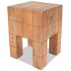 vidaXL Sgabello in Legno Massello di Mogano