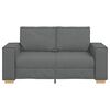 vidaXL Divano a 2 posti Grigio scuro 160x78x84 cm in tessuto