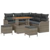 vidaXL Set Divano da Giardino con cuscino con cuscino 8 pcs Grigio