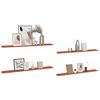 vidaXL Scaffale da parete 4 pcs Rosso 115 x 9 x 3 cm Legno multistrato