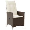 vidaXL Set da Pranzo da Giardino 5pz con Cuscini in Polyrattan Marrone