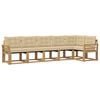 vidaXL Set di divani da esterno 6 pz Bianco e Beige