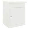 vidaXL Cassetta per pacchi con porta Bianco 47,5 x 38 x 59 cm Acciaio