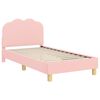 vidaXL Struttura letto bambini con testata Rosa 80 x 160 cm Boucl&eacute;