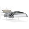 vidaXL Giroletto con Testiera Metallo Bianco 90x200 cm