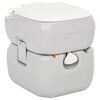 vidaXL Toilette da Campeggio Portatile Grigia e Bianca 22+12 L in HDPE