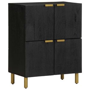 vidaXL Credenza Nera 60x33x75 cm in Legno Multistrato