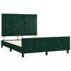 vidaXL Giroletto senza Materasso Verde Scuro 140x190 cm in Velluto