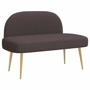 vidaXL Panchina imbottita con schienale Marrone scuro 110 x 60 x 76 cm