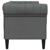 vidaXL Divano Chesterfield Grigio scuro 182.5 x 74.5 x 74.5 cm Tessuto