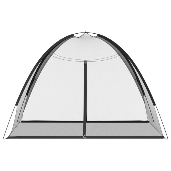 vidaXL Zanzariera Mongolia con Porte 220 Rete Nera 200x180x135 cm