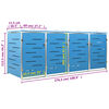 vidaXL Copri Bidoni Pattume Quadruplo 276,5x77,5x112,5 cm Acciaio Inox