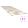 vidaXL Doghe di ricambio per letto con 34 doghe 2 pz 90x200 cm