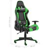 vidaXL Sedia da Gaming Girevole Verde in PVC