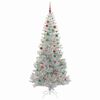 vidaXL Albero di Natale con 300 LED con supporto Argento 210 cm PET