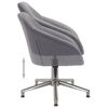 vidaXL Sedie da Pranzo Girevoli 4 pz Grigio Chiaro in Tessuto