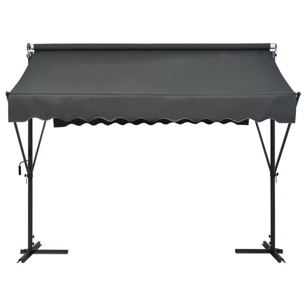 vidaXL Tenda Parasole con Piedistallo 300x300 cm Antracite