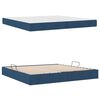 vidaXL Letto con contenitore e materasso Blu 200 x 200 cm Poliestere
