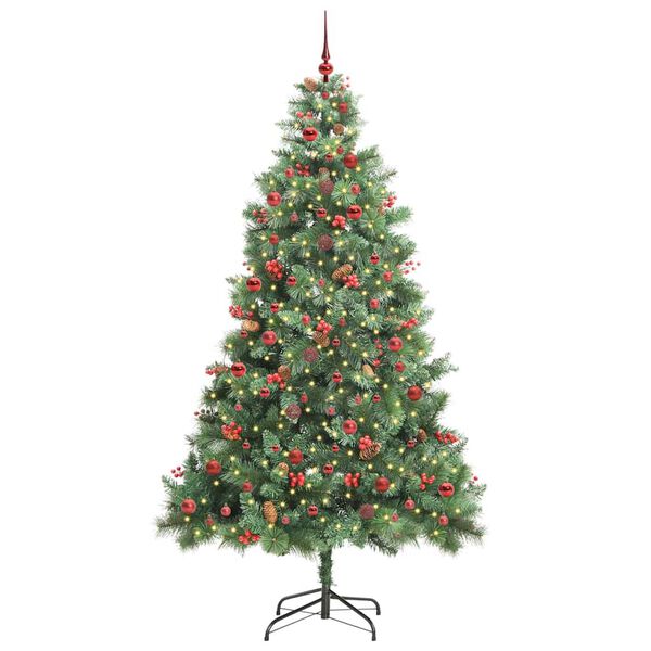 vidaXL Albero di Natale artificiale Verde 240 cm PVC e Metallo