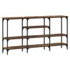vidaXL Tavolo consolle con lo scaffale Legno vecchio 160 x 29 x 80 cm