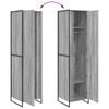 vidaXL Armadio 2 pcs Grigio Sonoma 50 x 50 x 200 cm Legno multistrato