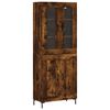 vidaXL Credenza Rovere Fumo 69,5x34x180 cm in Legno Multistrato