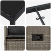 vidaXL Set da Pranzo per Giardino con cuscino 7 pcs Grigio polyrattan