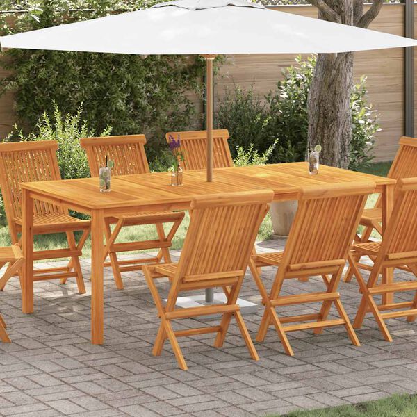 vidaXL Tavolo da Giardino 200x100x74 cm in Legno Massello di Acacia