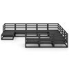 vidaXL Set Divani da Giardino 11 pz in Legno Massello di Pino