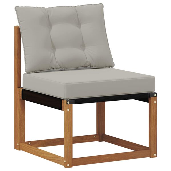 vidaXL Set di divani da esterno 11 pcs Grigio Naturale e Chiaro