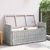 vidaXL Panchina con contenitore Bianco Lavato 110 x 40 x 50 cm Rattan
