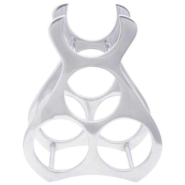 vidaXL Portabottiglie Argento 23 x 14 x 28 cm Alluminio