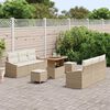 vidaXL Set Divano da Giardino con cuscino 9 pcs Beige Poly Rattan