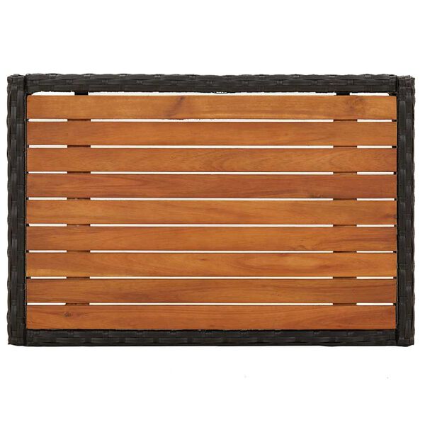 vidaXL Sedie Reclinabili da Giardino 2 pz con Tavolo Nero Polyrattan