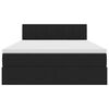 vidaXL Letto con Contenitore con materasso Nero 140 x 190 cm Velluto