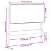 vidaXL Testiera imbottita Marrone e grigio scuro 80 cm Pino massello