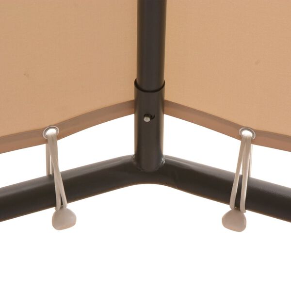 vidaXL Gazebo Padiglione Tenda Tettoia 4x4 m in Acciaio Beige