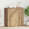 vidaXL Credenza Rovere artigianale 78 x 38 x 80 cm Legno multistrato