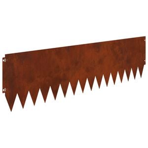 vidaXL Bordura per Prato 10 pcs 103 x 30 cm Acciaio Ruggine