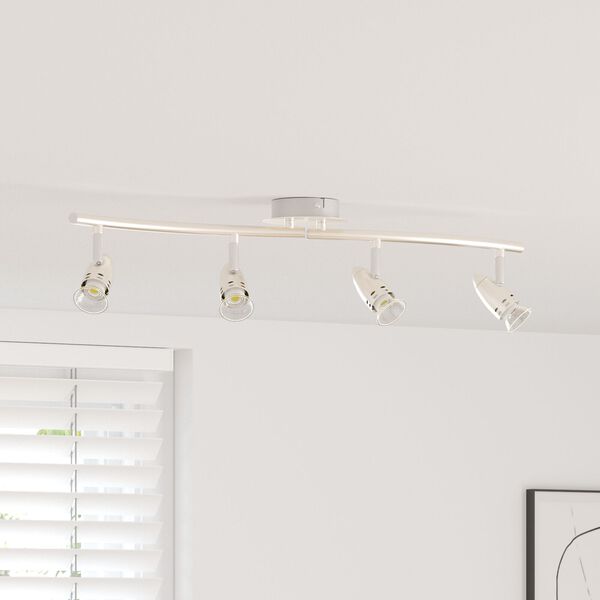 vidaXL Faretto da soffitto Nichel opaco 58.5 x 15 x 12 cm Acciaio