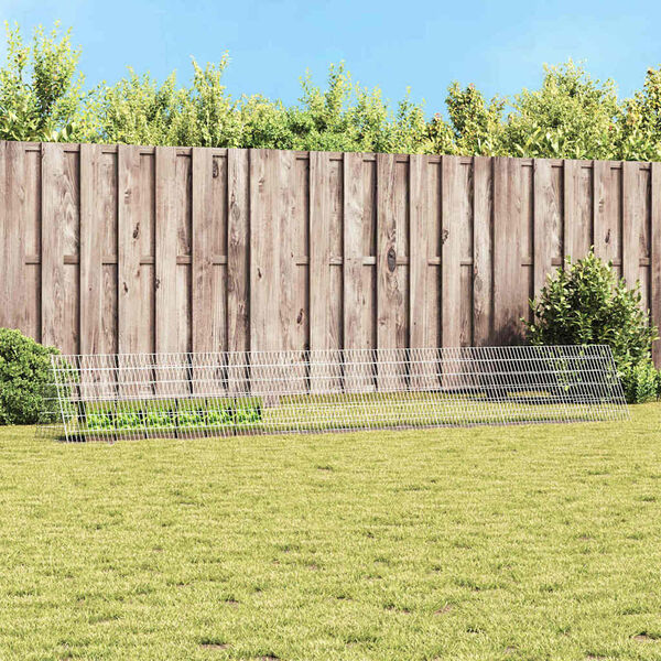 vidaXL Gabbia per Conigli Argento 650 x 55 x 55 cm Acciaio zincato