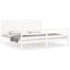 vidaXL Giroletto Testiera Bianco Super King Size in Legno Massello