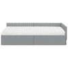 vidaXL Struttura Letto Angolare con Materasso 2 pcs Grigio chiaro